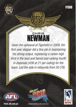 2010 Select AFL Champions - Force 5 Foil Signatures #FFS60 Chris Newman Back